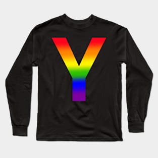 Rainbow Letter Y Long Sleeve T-Shirt